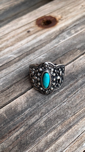 Turquoise Blossom Natural Stone Ring