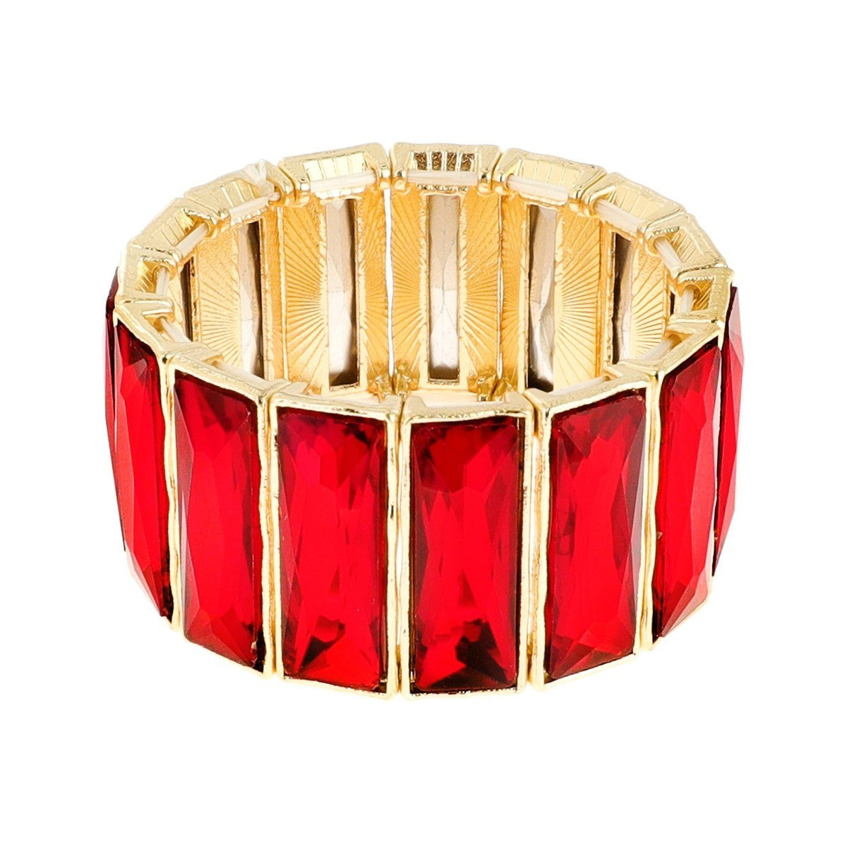 Holiday Red Rhinestone Bracelet