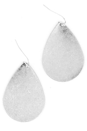 Open image in slideshow, Tear Drop Flat Earrings
