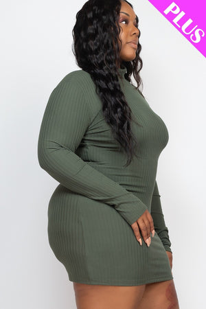 Plus Mockneck Mini Dresses