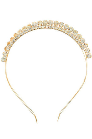 Grecian Goldtone Gemstone  Headband