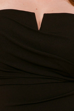 Plus Black Tube Strapless Mini Dress
