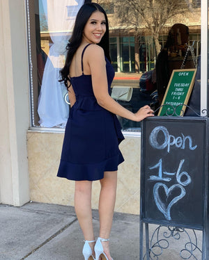 Navy Blue Cocktail Dress