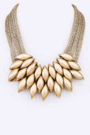Open image in slideshow, Gold Mesh Statement Necklace
