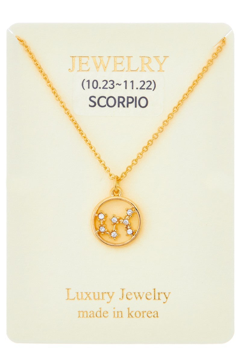 Goldtone  Zodiac Necklace