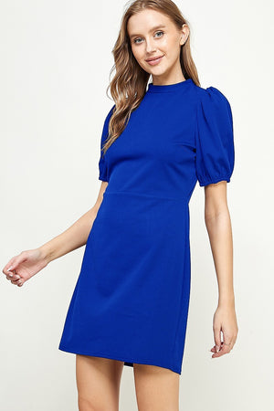 Open image in slideshow, Mock Neck Classic Mini Dress
