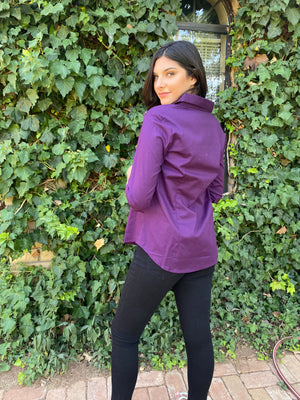 Purple Button Down Top
