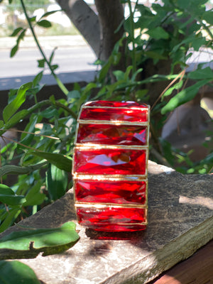 Holiday Red Rhinestone Bracelet