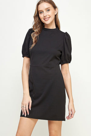 Open image in slideshow, Mock Neck Classic Mini Dress
