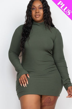 Open image in slideshow, Plus Mockneck Mini Dresses
