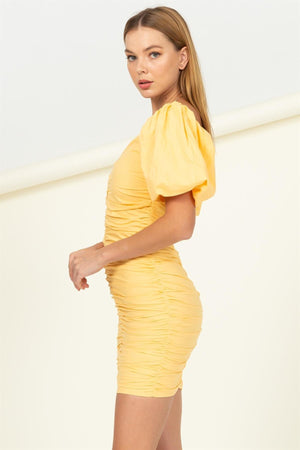 Marigold Yellow Mini Dress