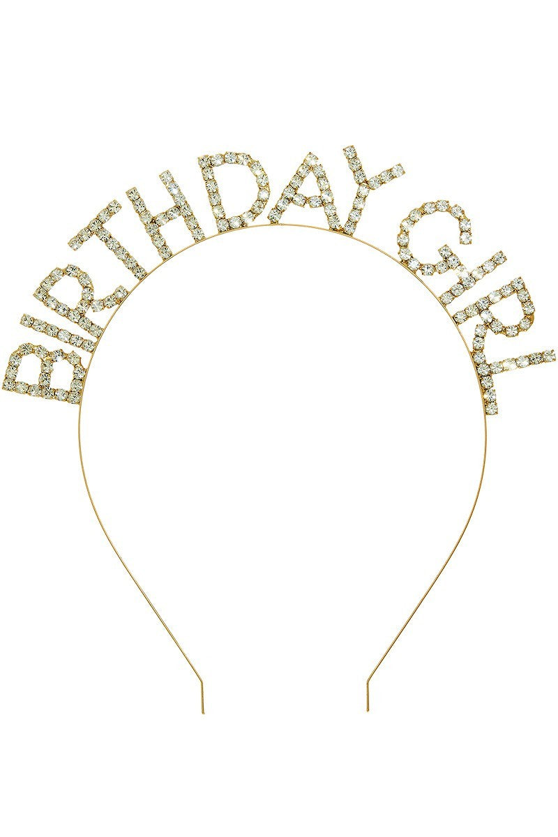 Birthday Rhinestone Embellished Headband