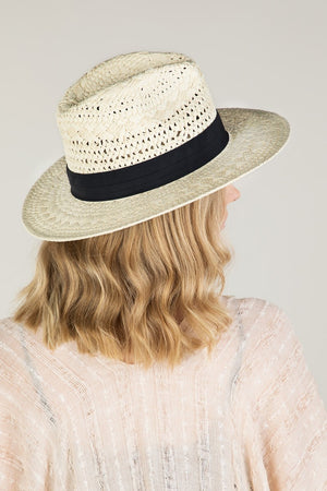 Bohemian Natural Tone Panama Straw Hat