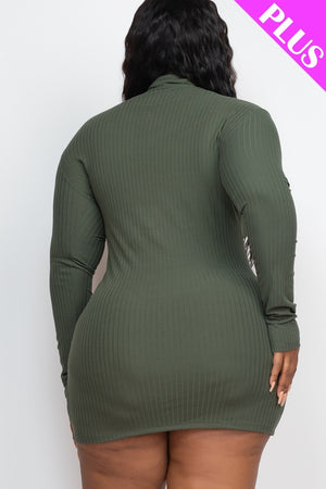 Plus Mockneck Mini Dresses