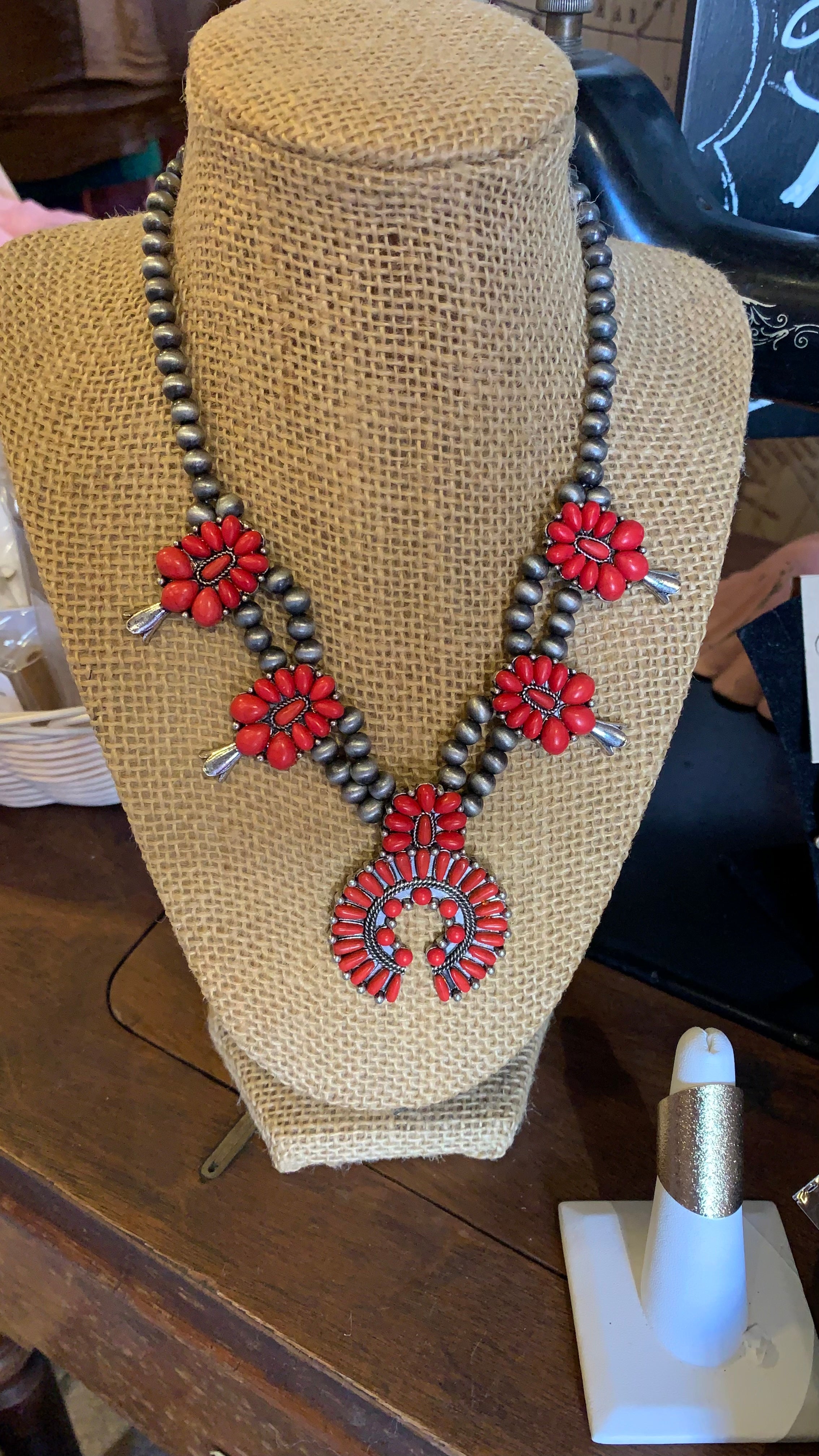 Western Navajo Pearl Sead Necklace