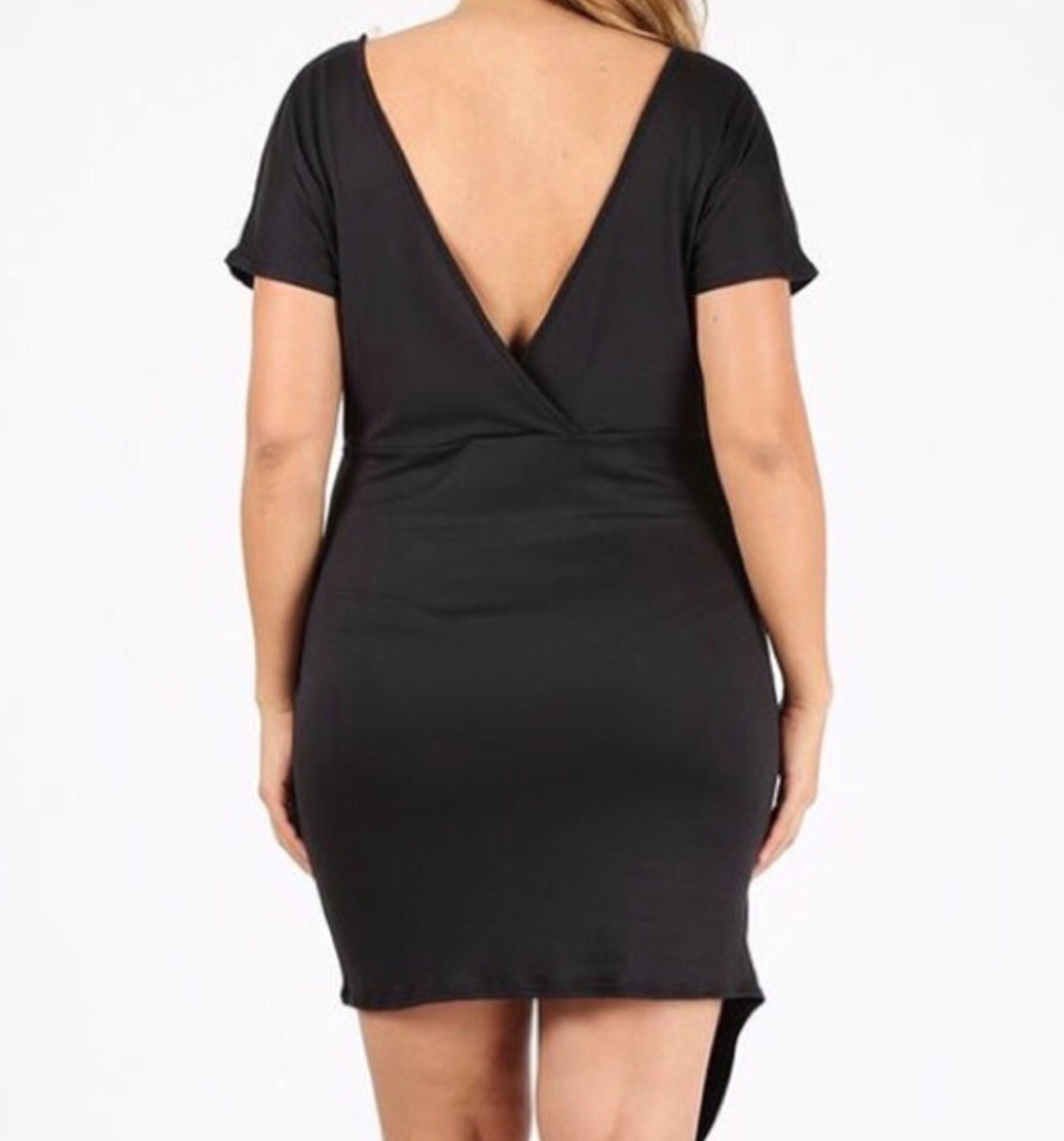 Black Plus Size Mini Dress