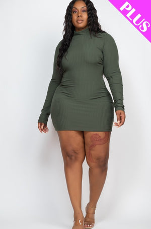 Plus Mockneck Mini Dresses